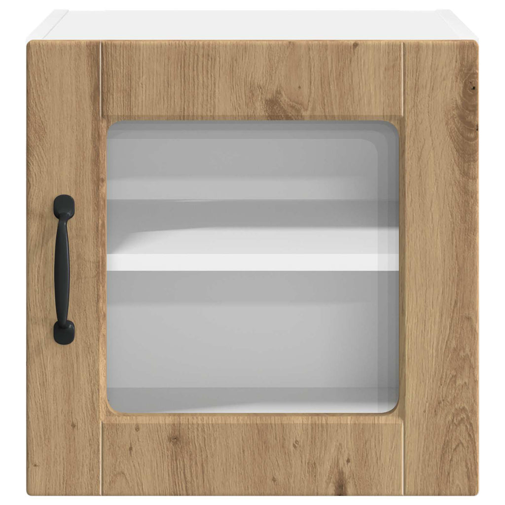 Wandglas-Schrank PORTO 2 pcs Artisan-Eiche 40 x 31 x 40 cm
