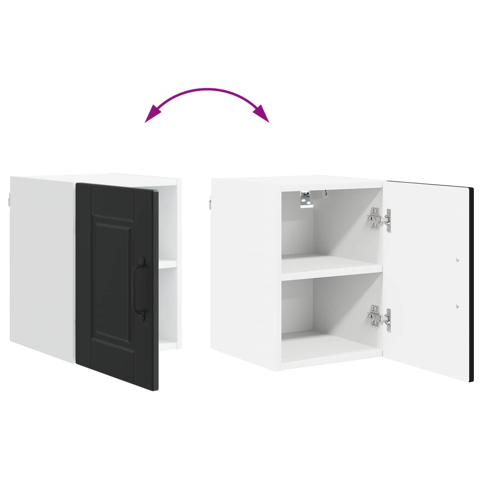 Wandschrank PORTO Schwarz 30 x 31 x 40 cm Holzwerkstoff