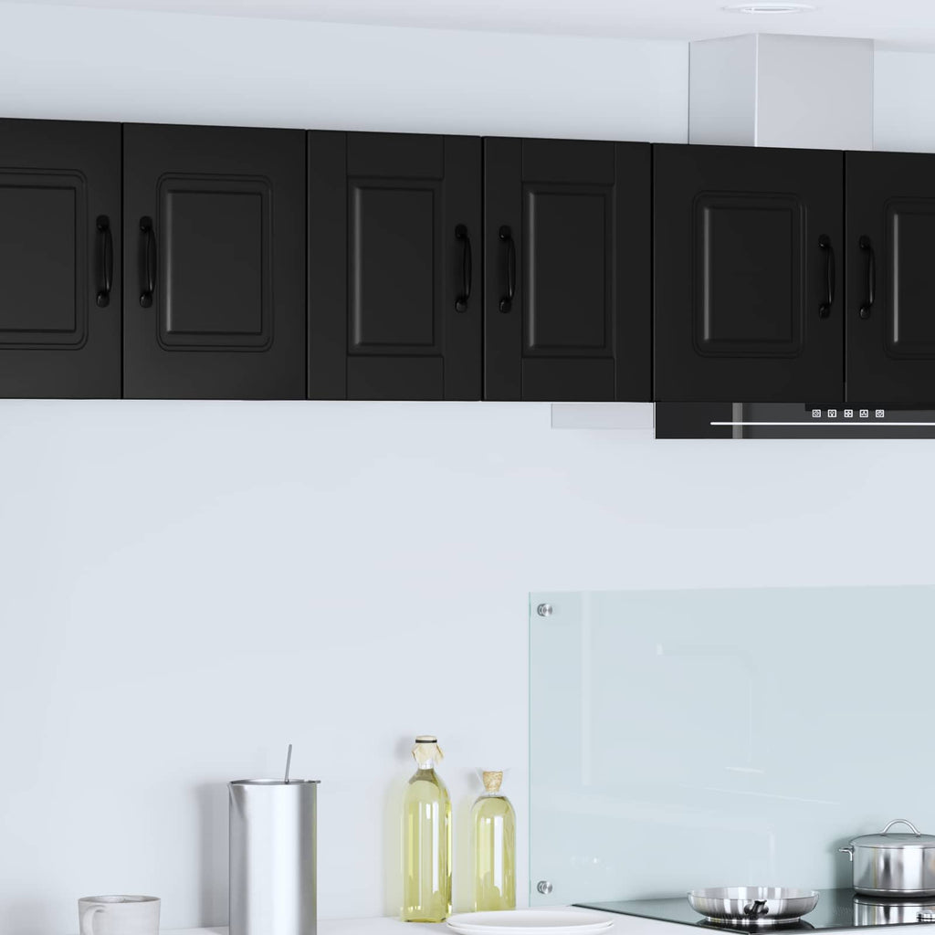 Wandschrank PORTO 2 pcs Schwarz 30 x 31 x 40 cm Holzwerkstoff