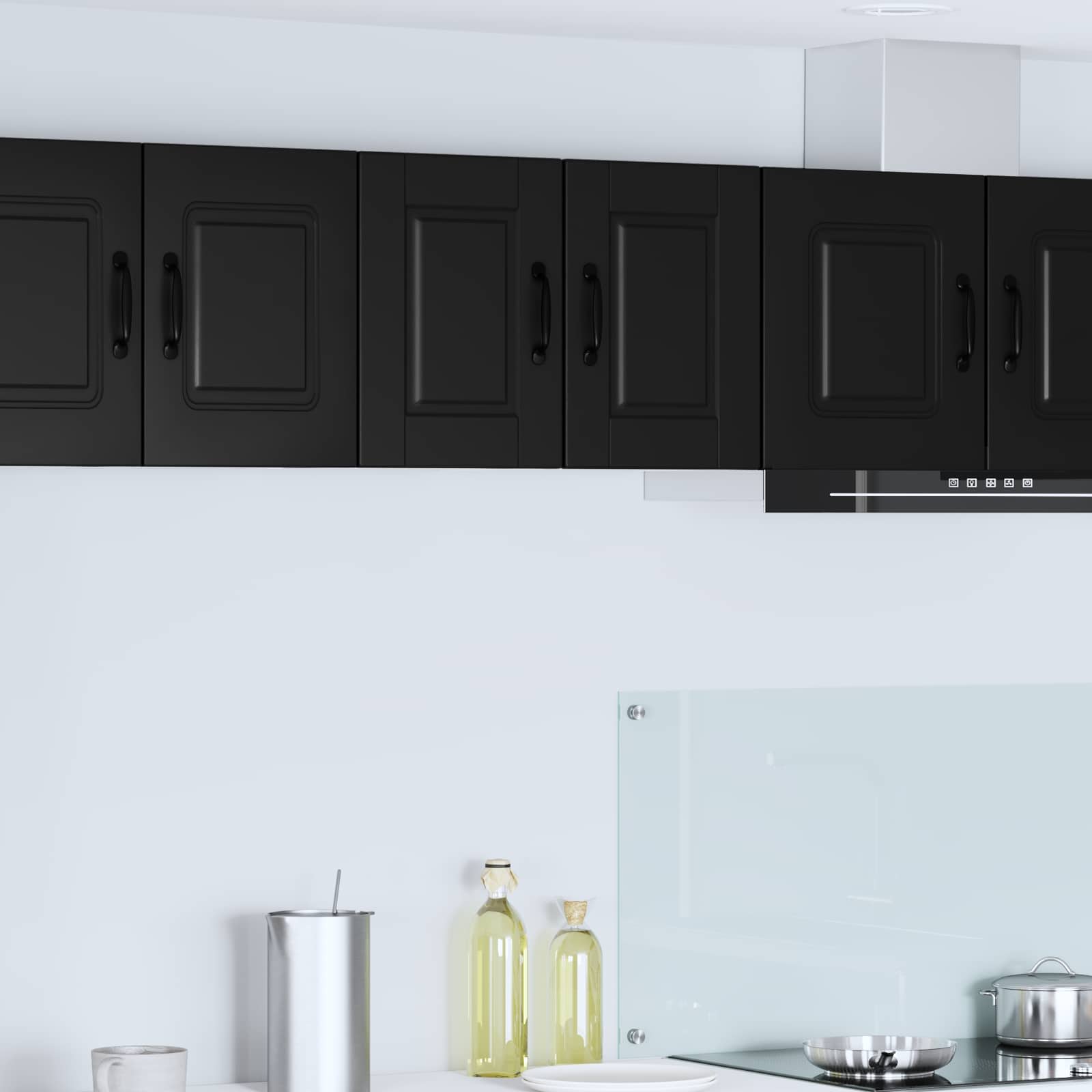 Wandschrank PORTO 2 pcs Schwarz 30 x 31 x 40 cm Holzwerkstoff