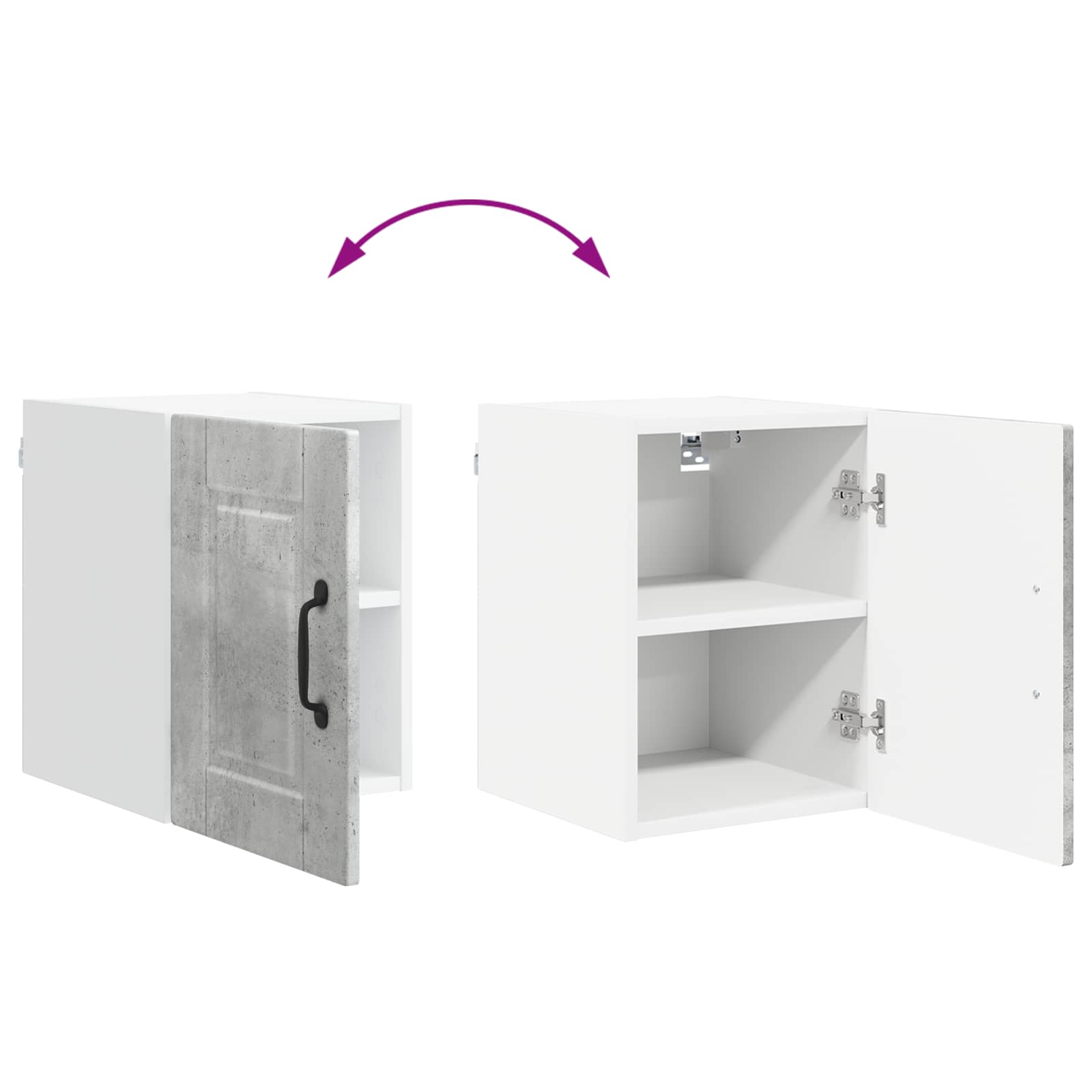 Wandschrank PORTO Beton Grau 30 x 31 x 40 cm Holzwerkstoff