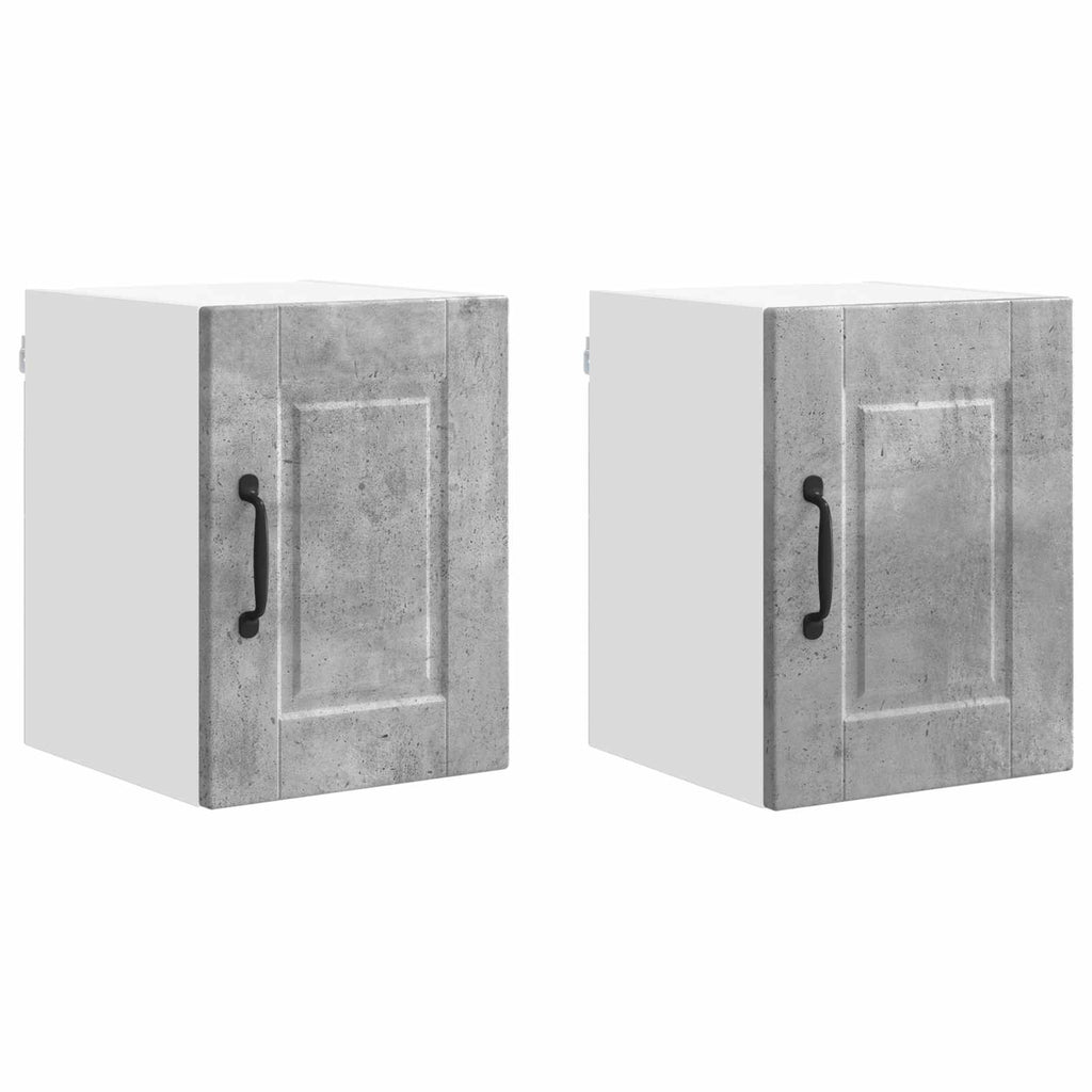 Wandschrank PORTO 2 pcs Beton Grau 30 x 31 x 40 cm