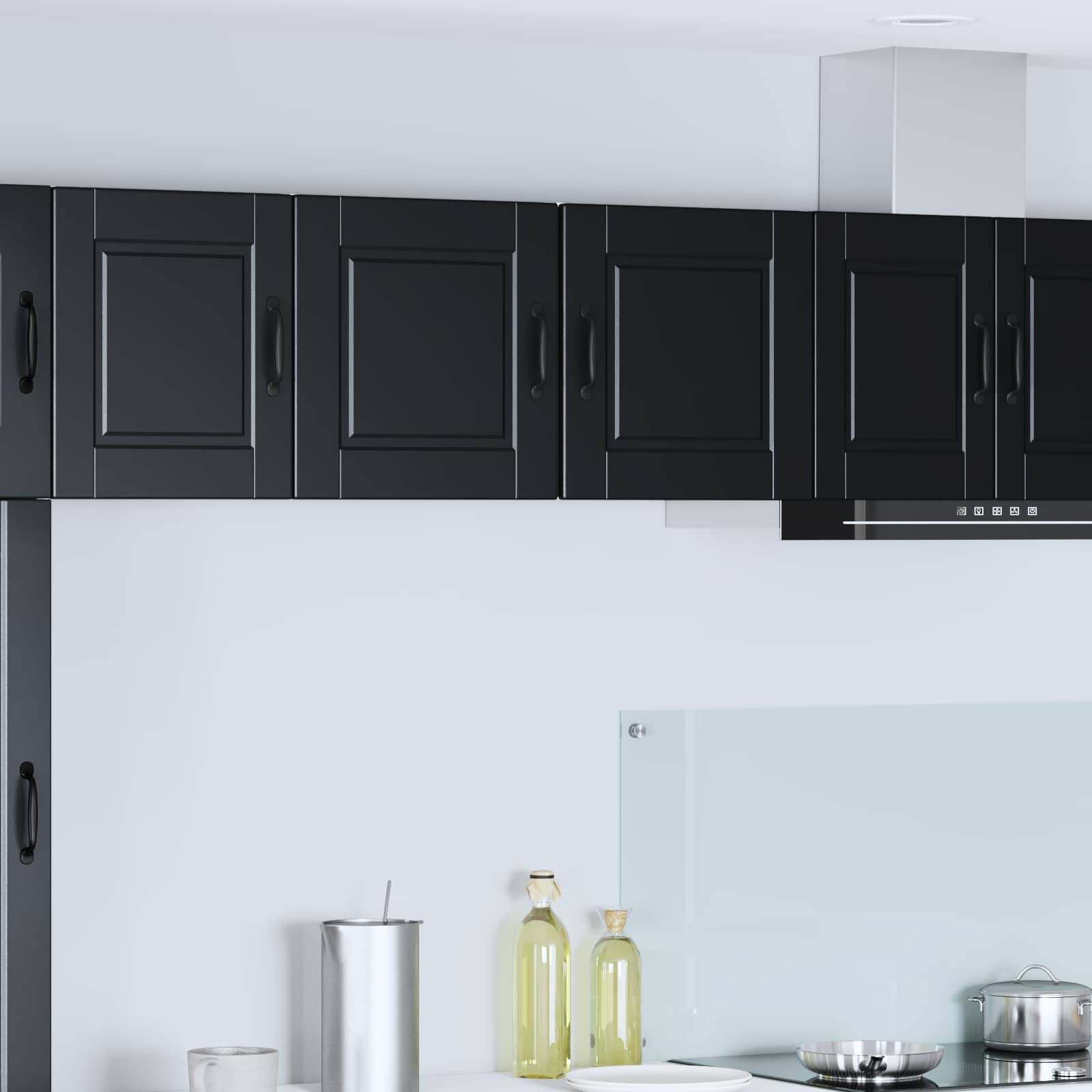 Wandschrank PORTO 2 pcs Schwarz 40 x 31 x 40 cm Holzwerkstoff