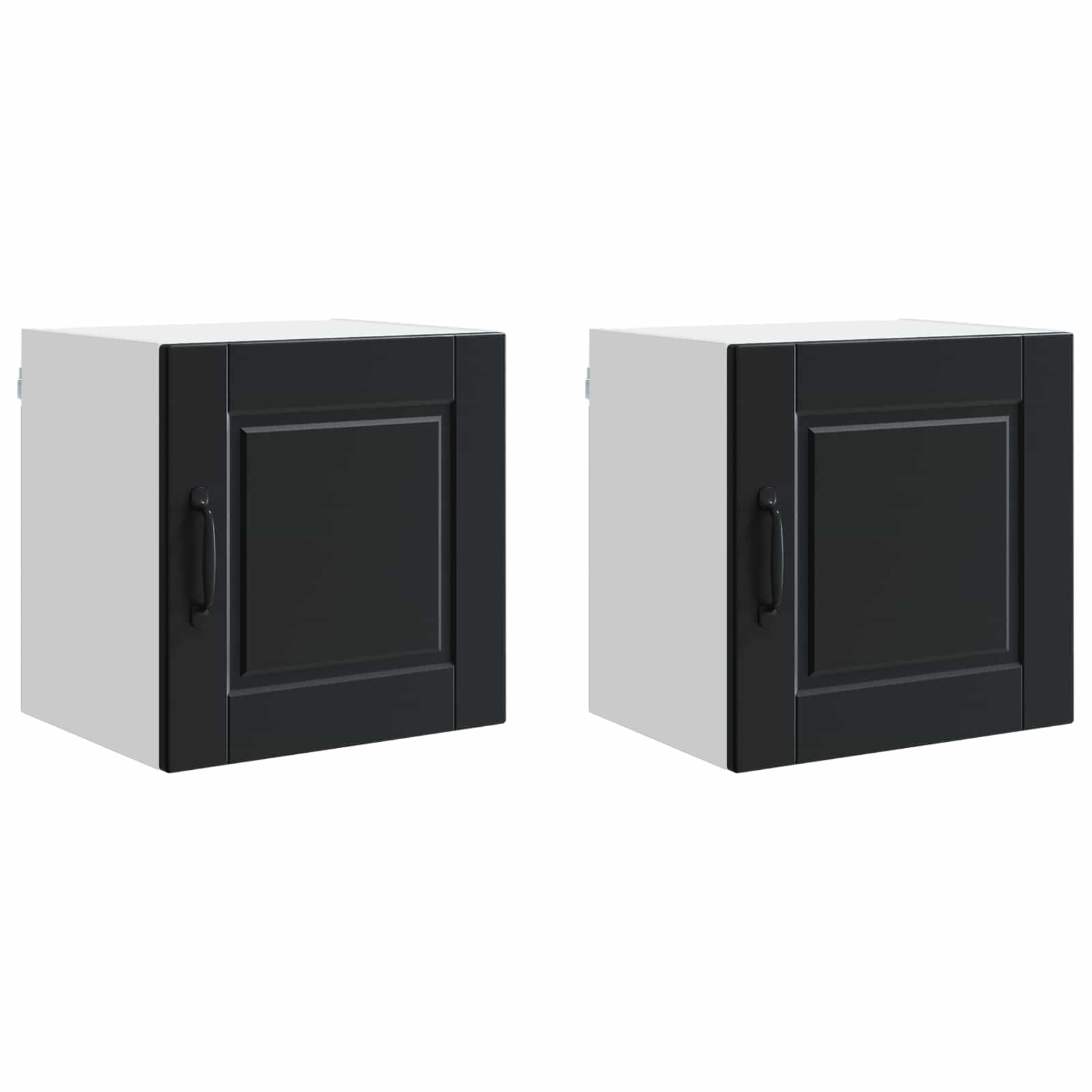 Wandschrank PORTO 2 pcs Schwarz 40 x 31 x 40 cm Holzwerkstoff