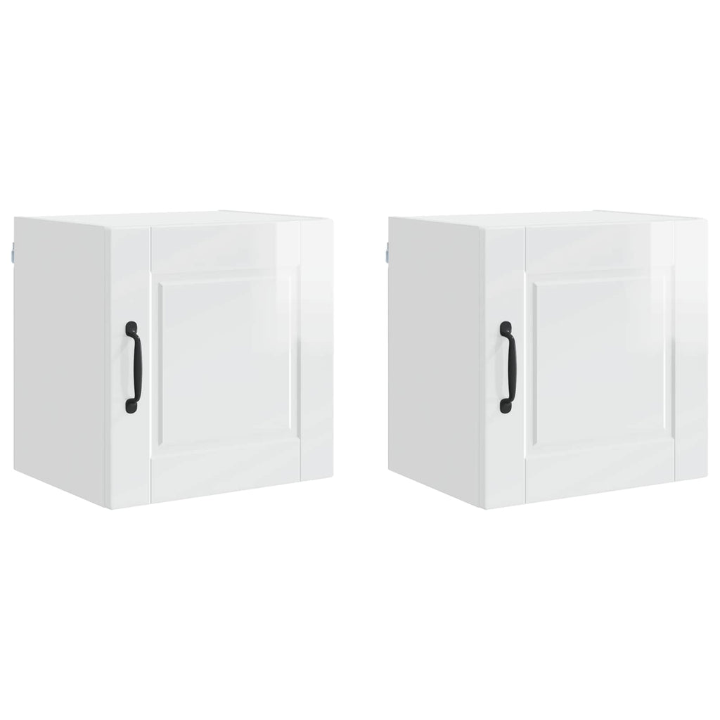 Wandschrank PORTO 2 pcs Hochglanz Weiß 40 x 31 x 40 cm