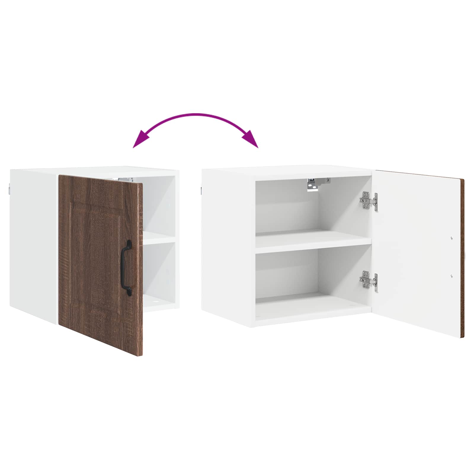 Wandschrank PORTO Braun Eichen-Optik 40 x 31 x 40 cm