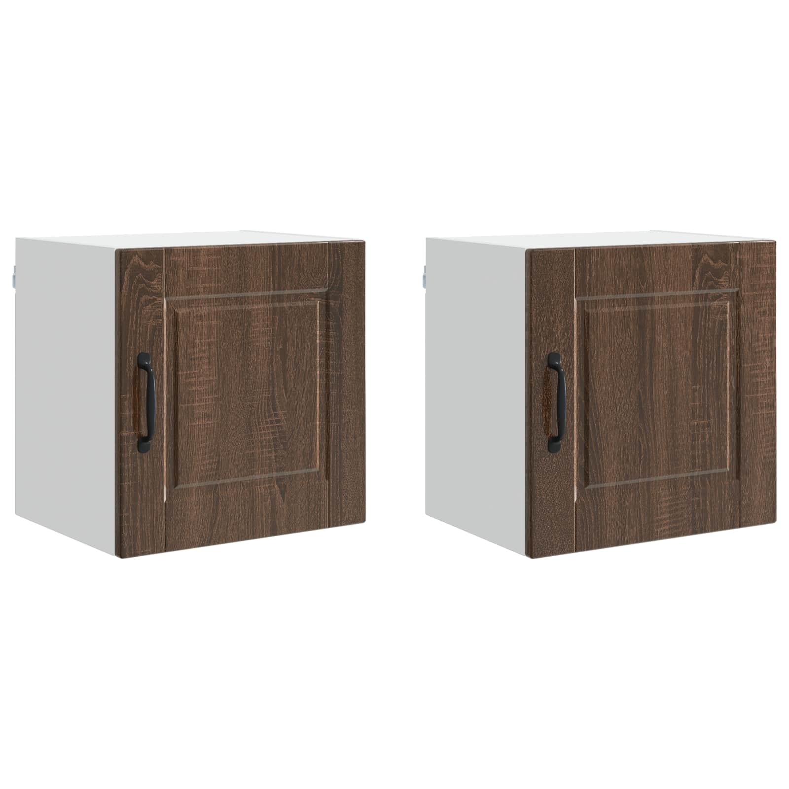 Wandschrank PORTO 2 pcs Braun Eichen-Optik 40 x 31 x 40 cm