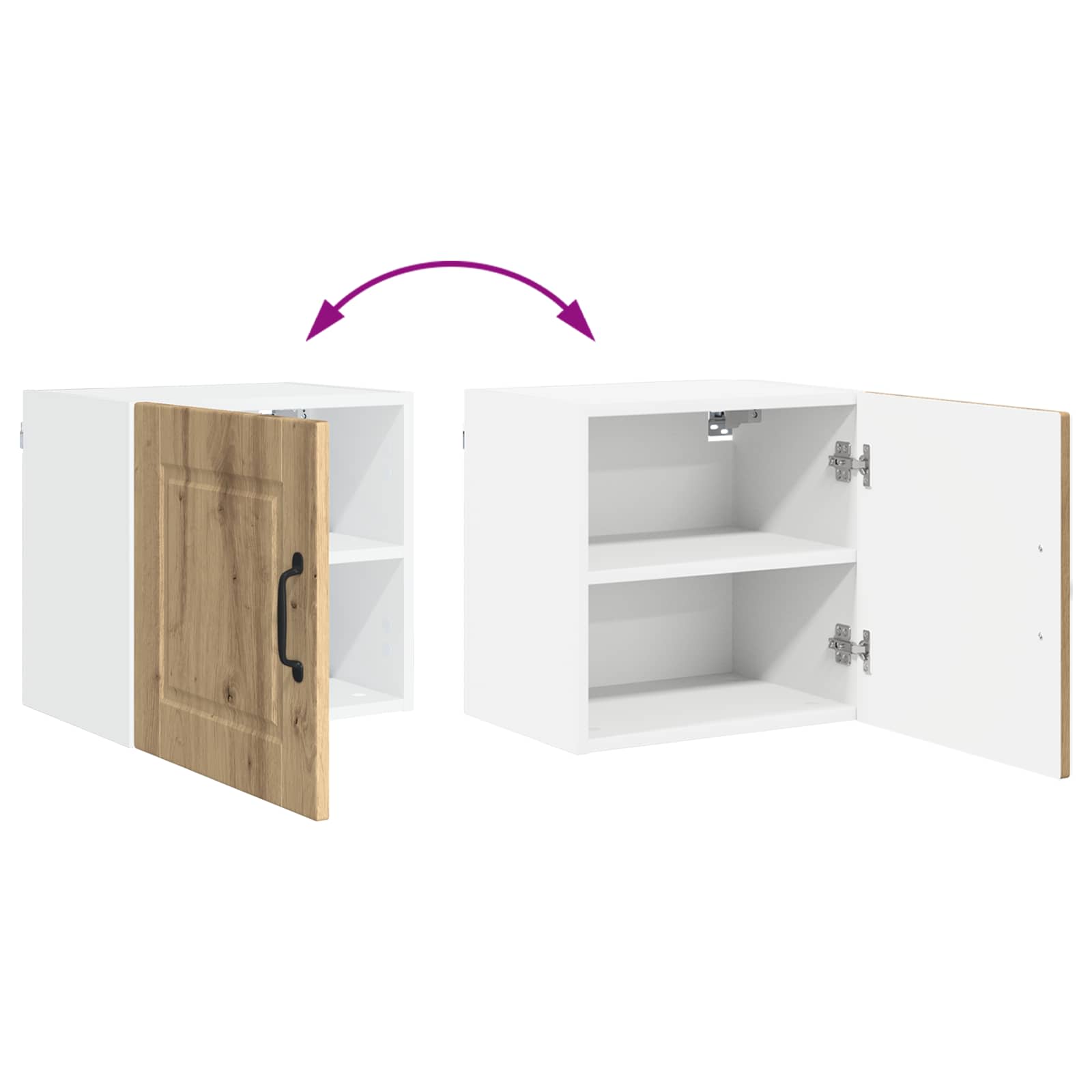 Wandschrank PORTO Artisan-Eiche 40 x 31 x 40 cm Holzwerkstoff