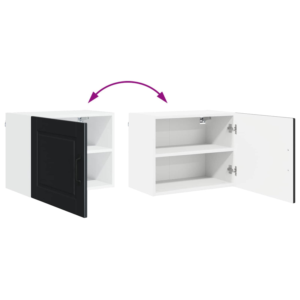 Wandschrank PORTO 2 pcs Schwarz 50 x 31 x 40 cm Holzwerkstoff