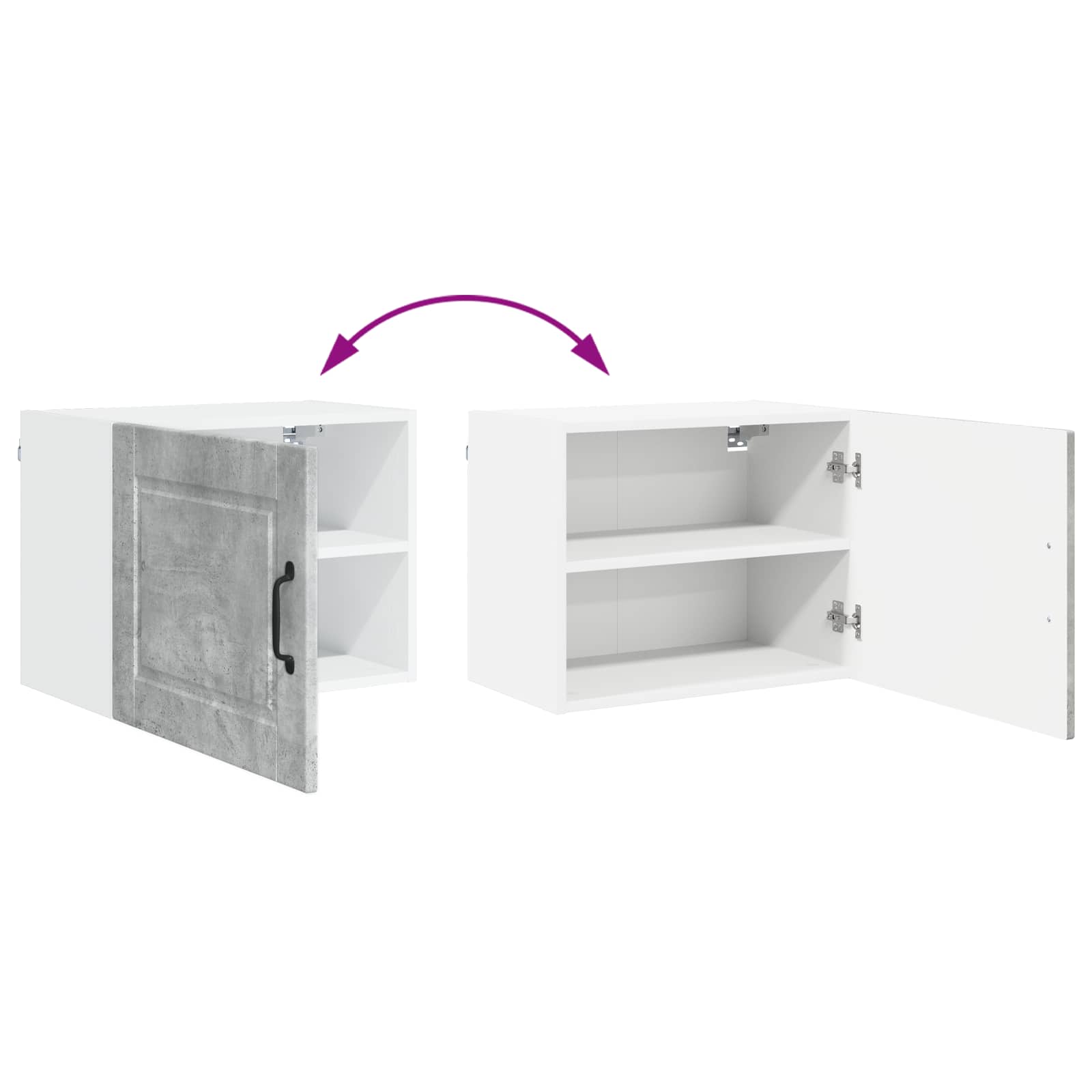 Wandschrank PORTO 2 pcs Beton Grau 50 x 31 x 40 cm
