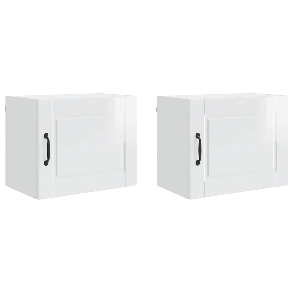 Wandschrank PORTO 2 pcs Hochglanz Weiß 50 x 31 x 40 cm