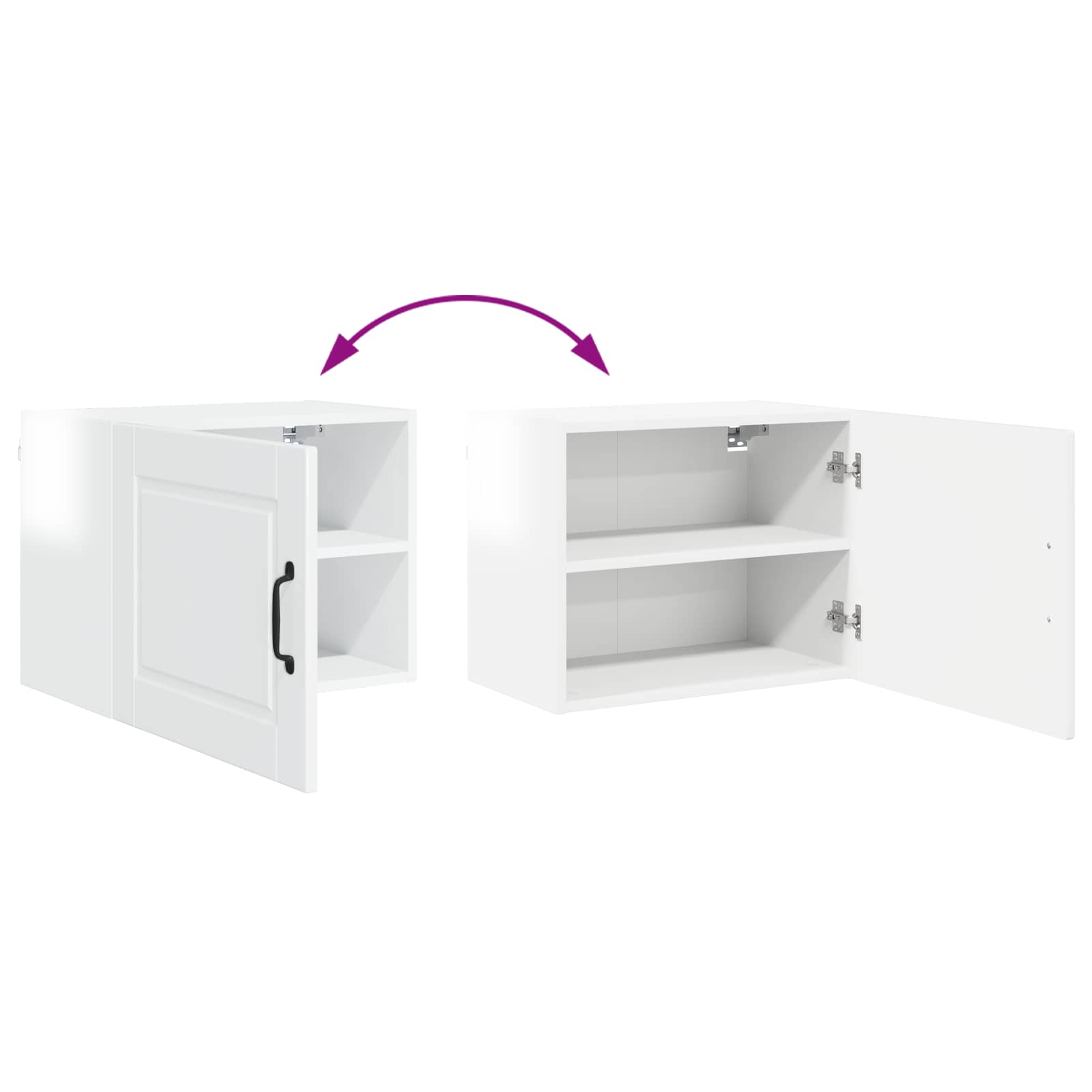 Wandschrank PORTO 2 pcs Hochglanz Weiß 50 x 31 x 40 cm