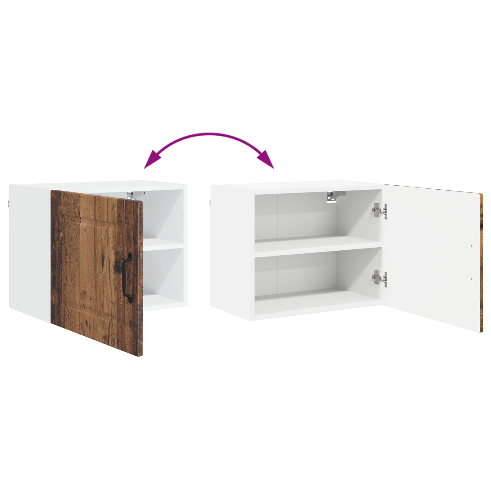 Wandschrank PORTO 2 pcs Altholz 50 x 31 x 40 cm Holzwerkstoff