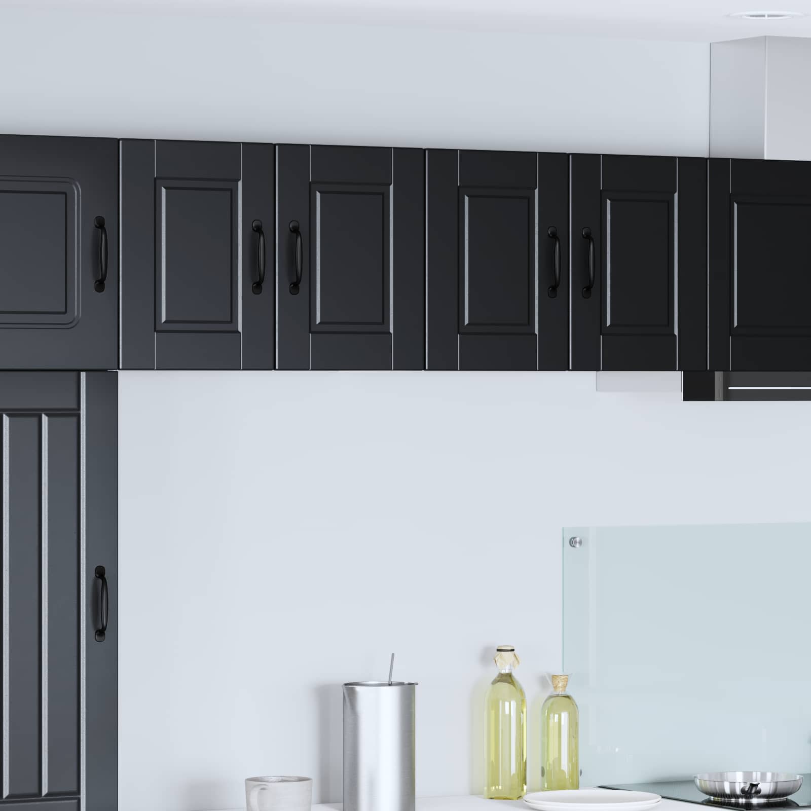 Wandschrank PORTO Schwarz 60 x 31 x 40 cm Holzwerkstoff