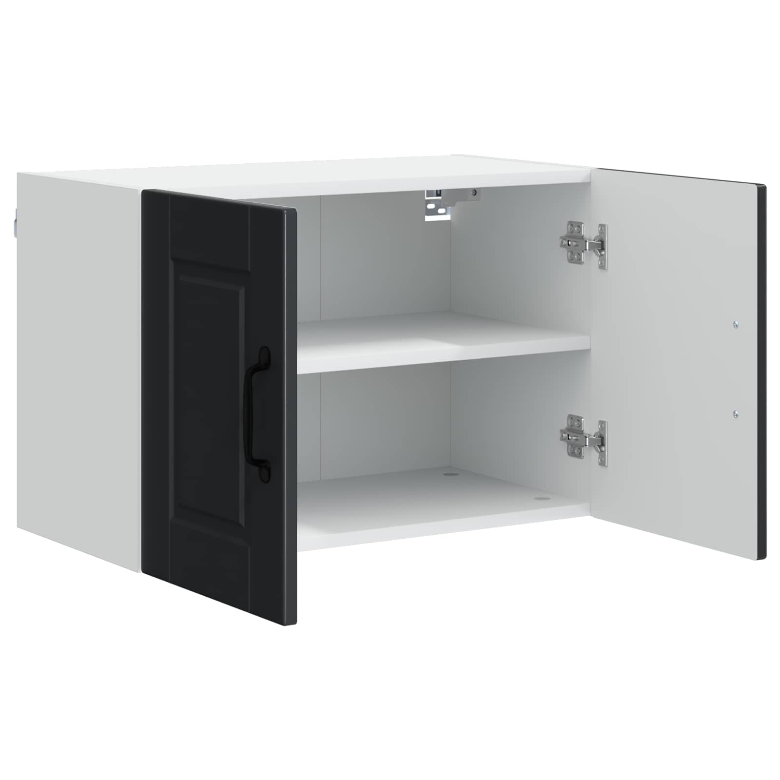 Wandschrank PORTO 2 pcs Schwarz 60 x 31 x 40 cm Holzwerkstoff