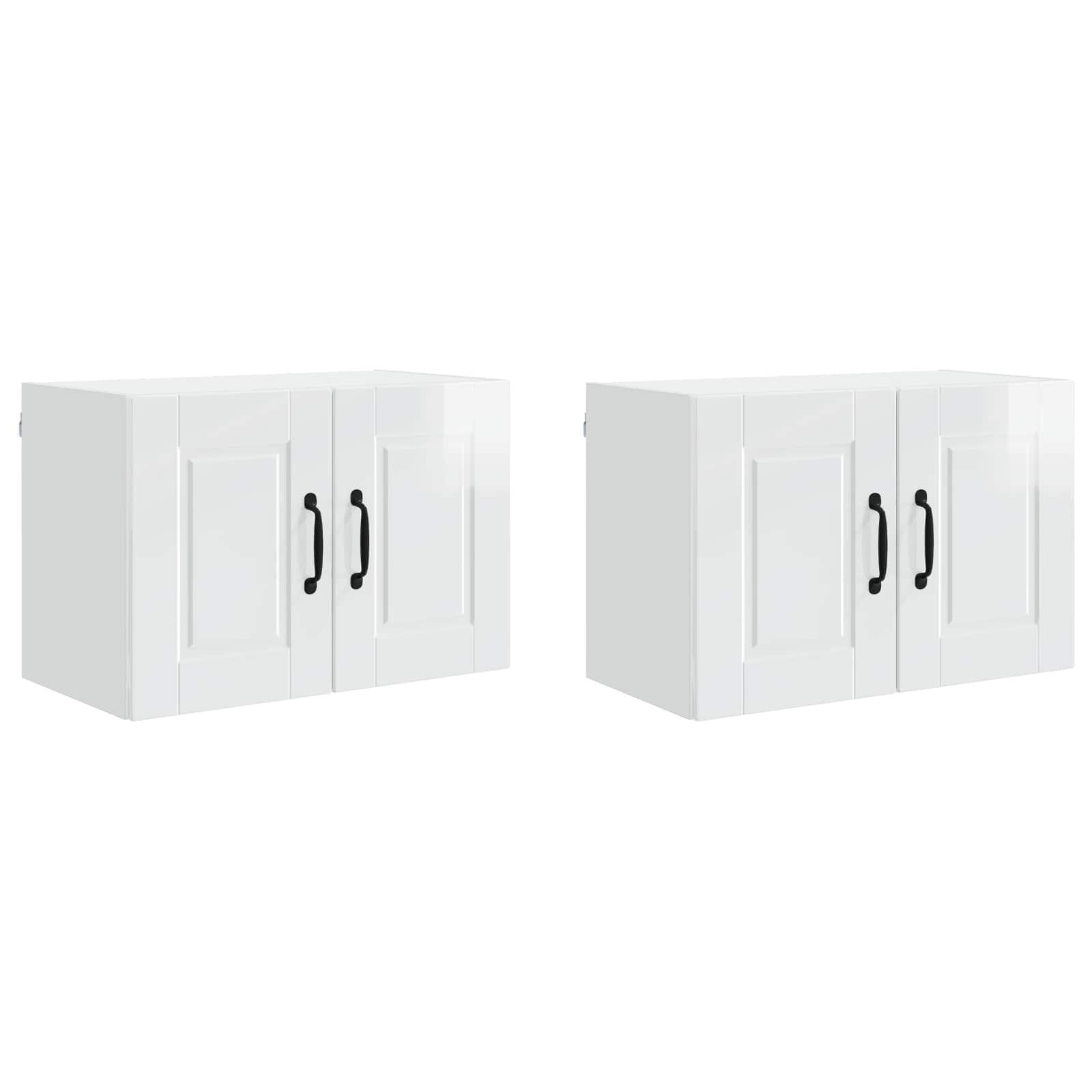Wandschrank PORTO 2 pcs Hochglanz Weiß 60 x 31 x 40 cm