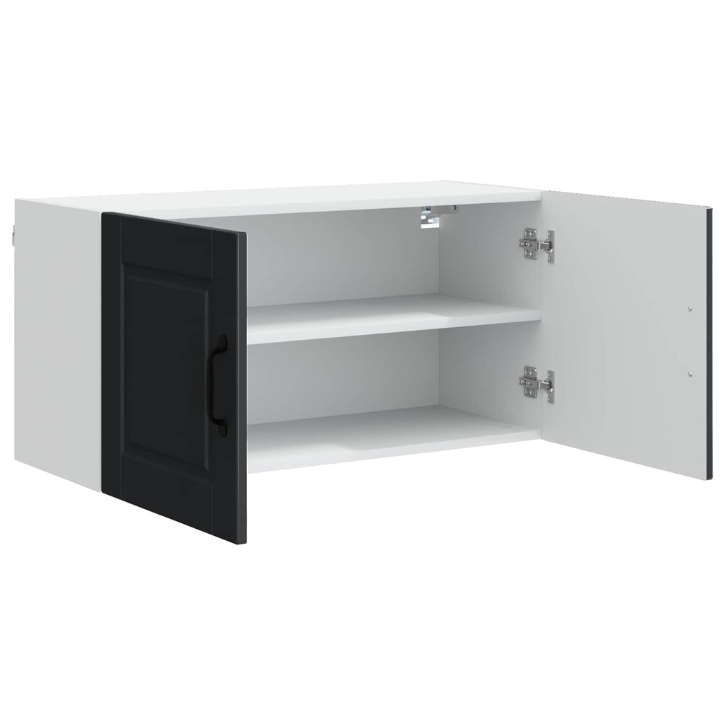 Wandschrank PORTO Schwarz 80 x 31 x 40 cm Holzwerkstoff