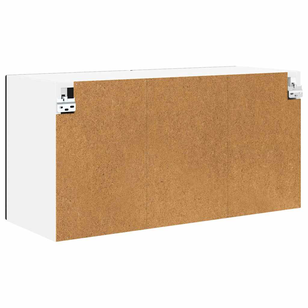Wandschrank PORTO Schwarz 80 x 31 x 40 cm Holzwerkstoff