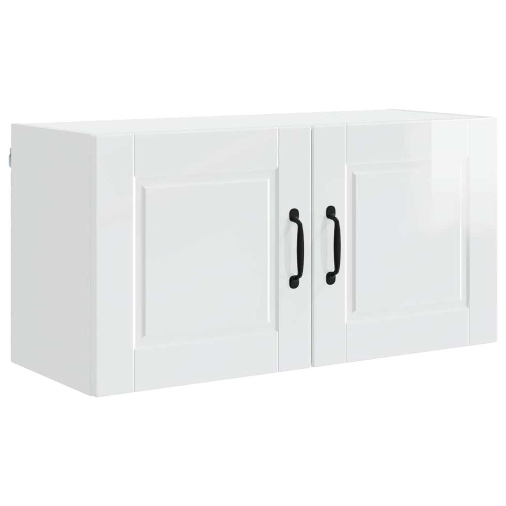 Wandschrank PORTO Hochglanz Weiß 80 x 31 x 40 cm Holzwerkstoff