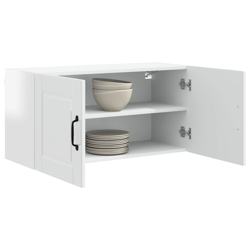 Wandschrank PORTO Hochglanz Weiß 80 x 31 x 40 cm Holzwerkstoff