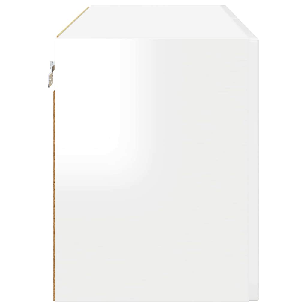 Wandschrank PORTO Hochglanz Weiß 80 x 31 x 40 cm Holzwerkstoff