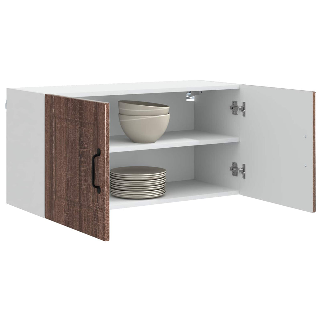 Wandschrank PORTO Braun Eichen-Optik 80 x 31 x 40 cm