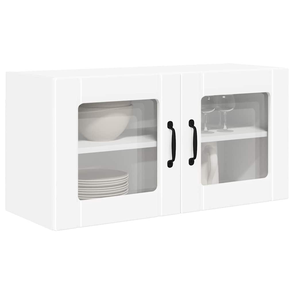 Wandglas-Schrank PORTO Weiß 80 x 31 x 40 cm Holzwerkstoff