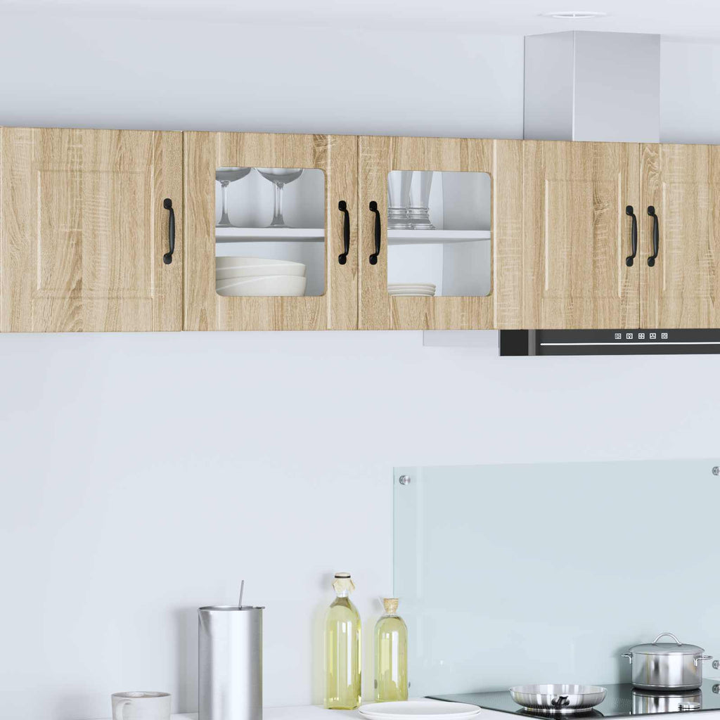 Wandglas-Schrank PORTO Sonoma-Eiche 80 x 31 x 40 cm