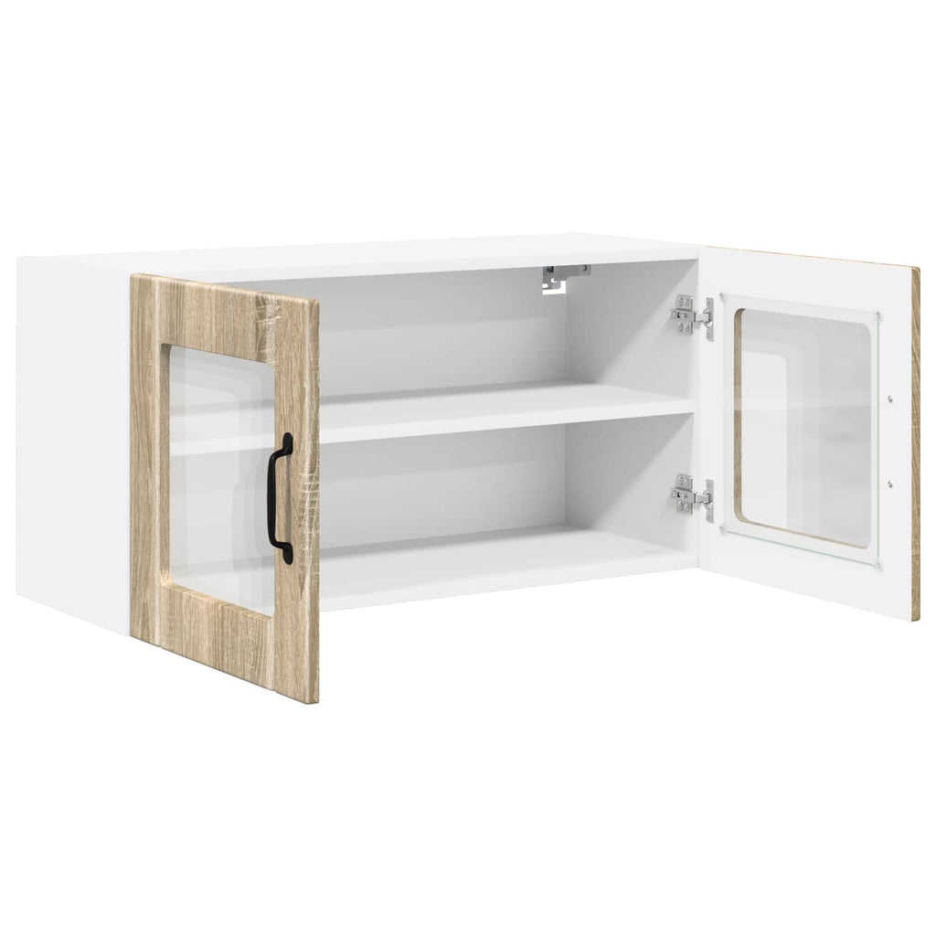 Wandglas-Schrank PORTO Sonoma-Eiche 80 x 31 x 40 cm