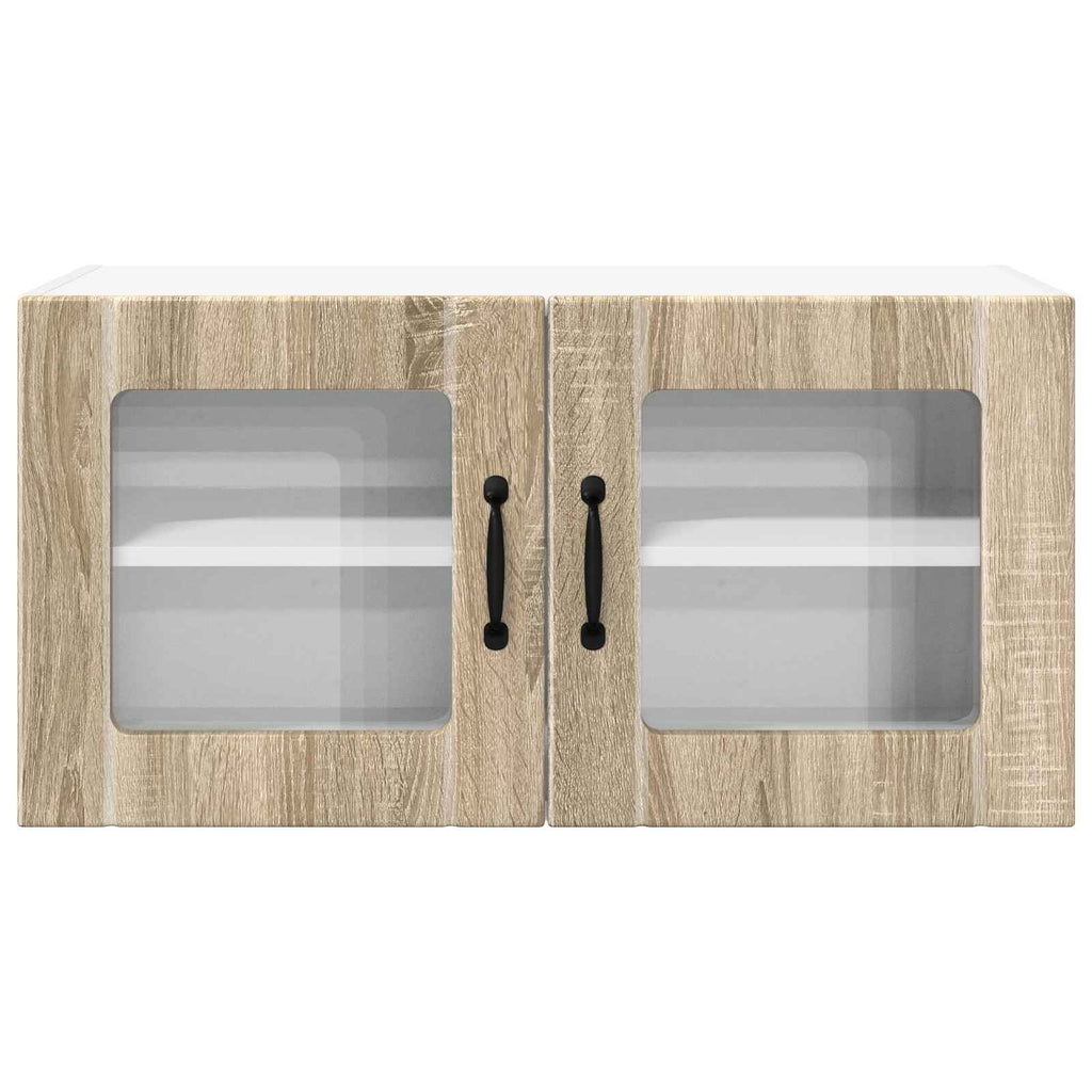 Wandglas-Schrank PORTO Sonoma-Eiche 80 x 31 x 40 cm