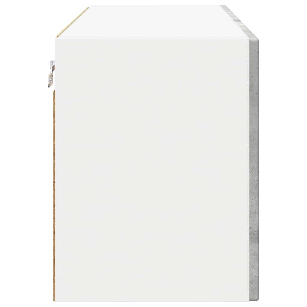 Wandglas-Schrank PORTO Beton Grau 80 x 31 x 40 cm Holzwerkstoff