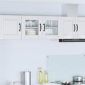 Wandglas-Schrank PORTO Hochglanz Weiß 80 x 31 x 40 cm