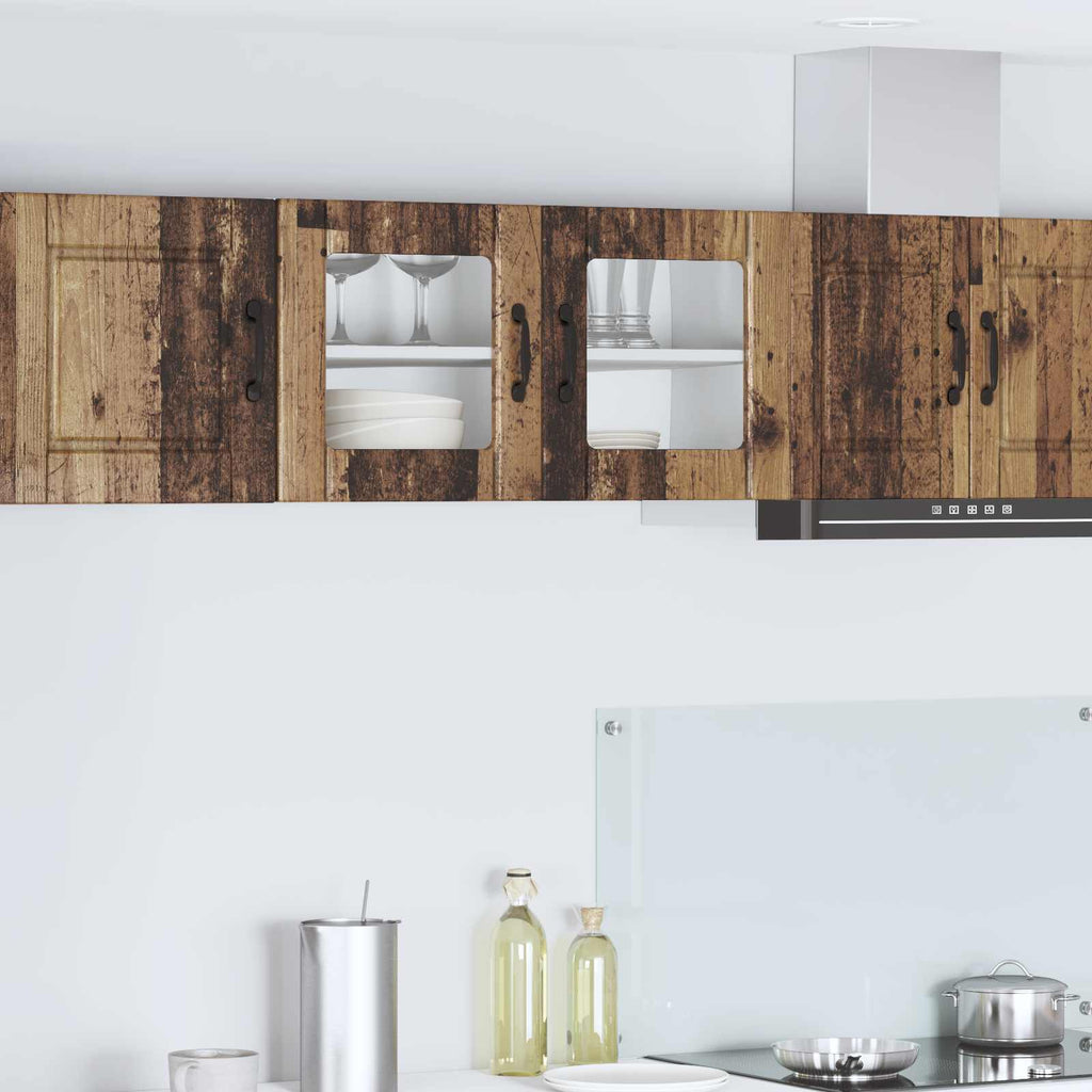 Wandglas-Schrank PORTO Altholz 80 x 31 x 40 cm Holzwerkstoff