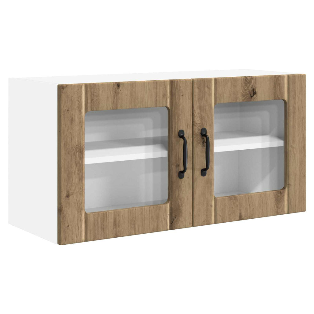 Wandglas-Schrank PORTO Artisan-Eiche 80 x 31 x 40 cm