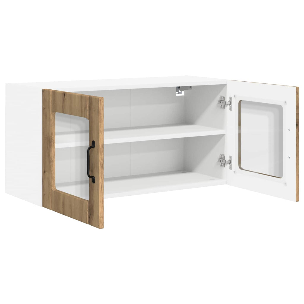 Wandglas-Schrank PORTO Artisan-Eiche 80 x 31 x 40 cm