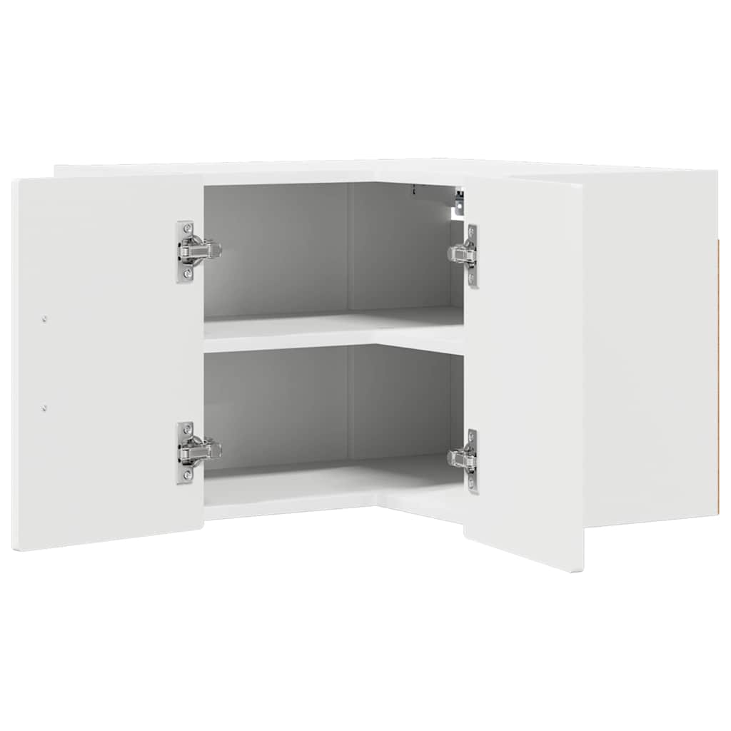 Wand-Eckschrank PORTO Weiß 57 x 57 x 40 cm Holzwerkstoff