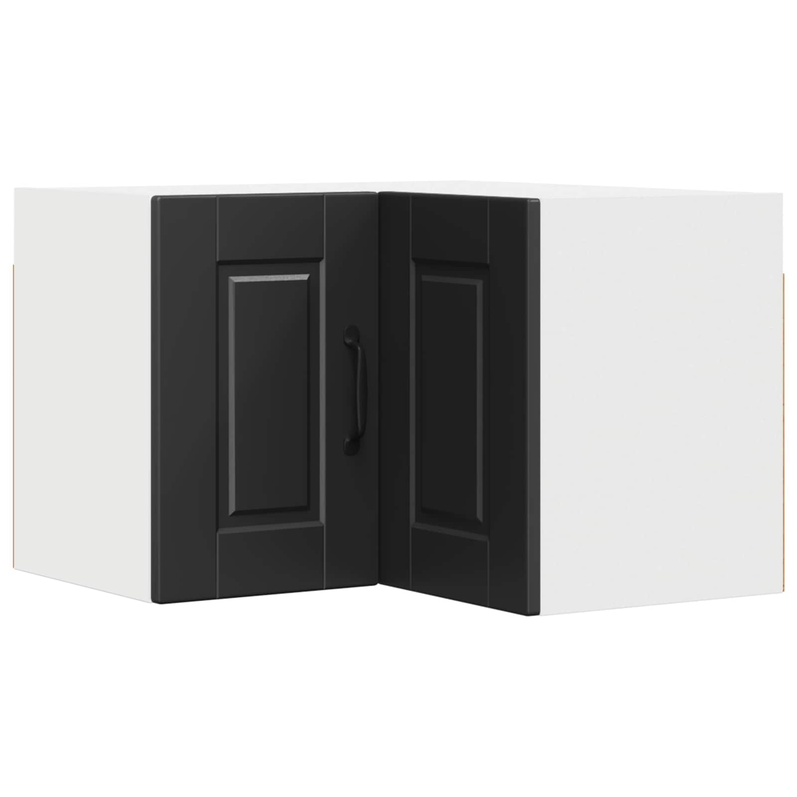 Wand-Eckschrank PORTO Schwarz 57 x 57 x 40 cm Holzwerkstoff