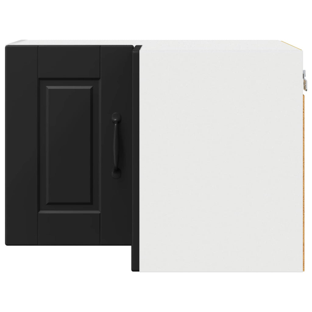 Wand-Eckschrank PORTO Schwarz 57 x 57 x 40 cm Holzwerkstoff