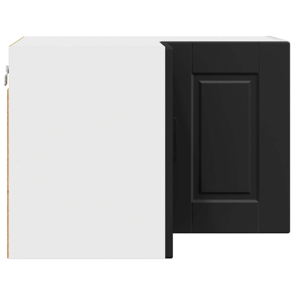 Wand-Eckschrank PORTO Schwarz 57 x 57 x 40 cm Holzwerkstoff