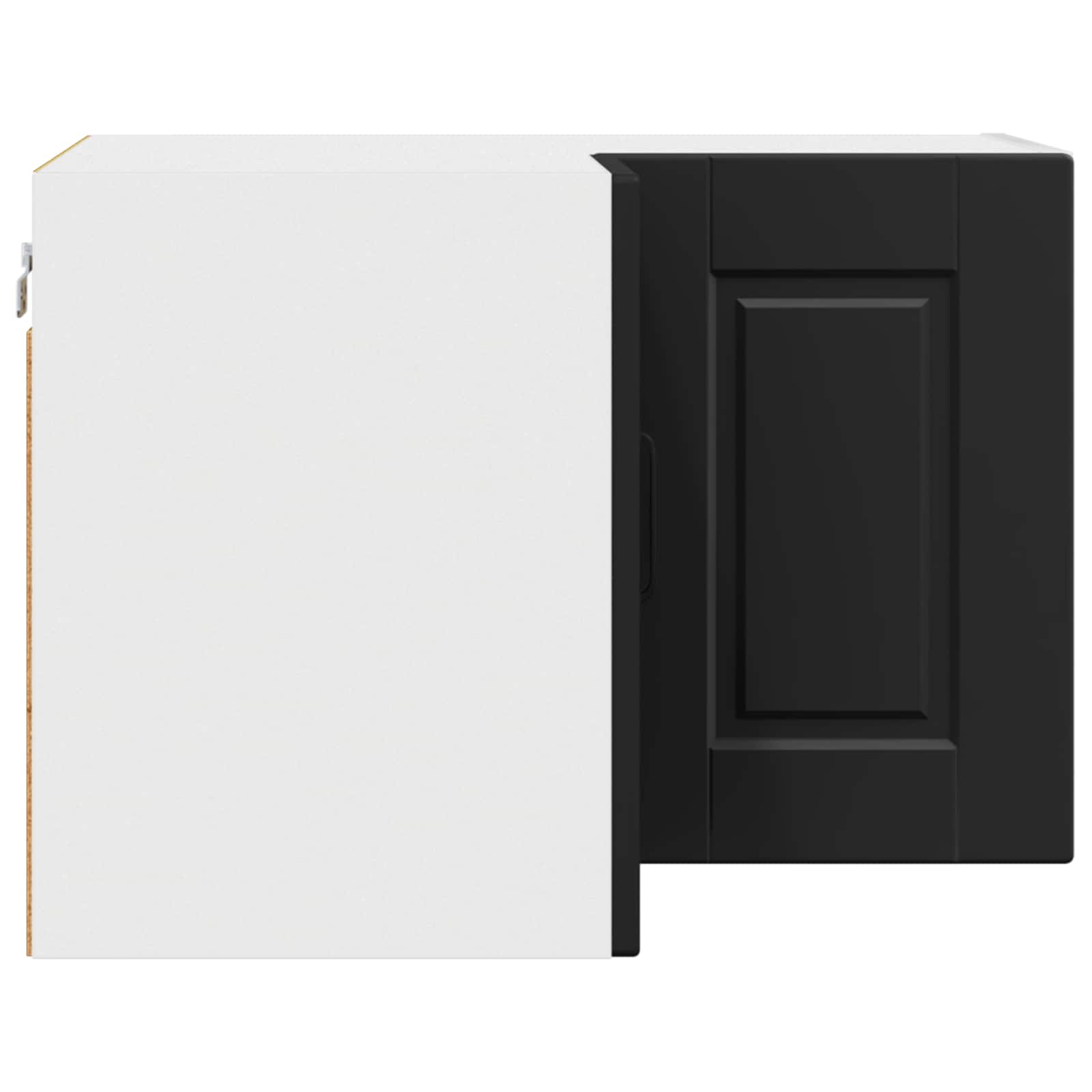 Wand-Eckschrank PORTO Schwarz 57 x 57 x 40 cm Holzwerkstoff