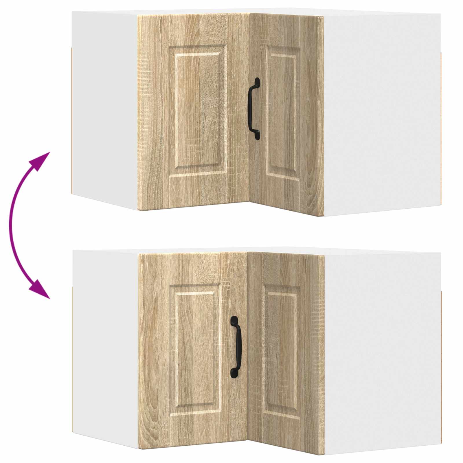 Wand-Eckschrank PORTO Sonoma-Eiche 57 x 57 x 40 cm