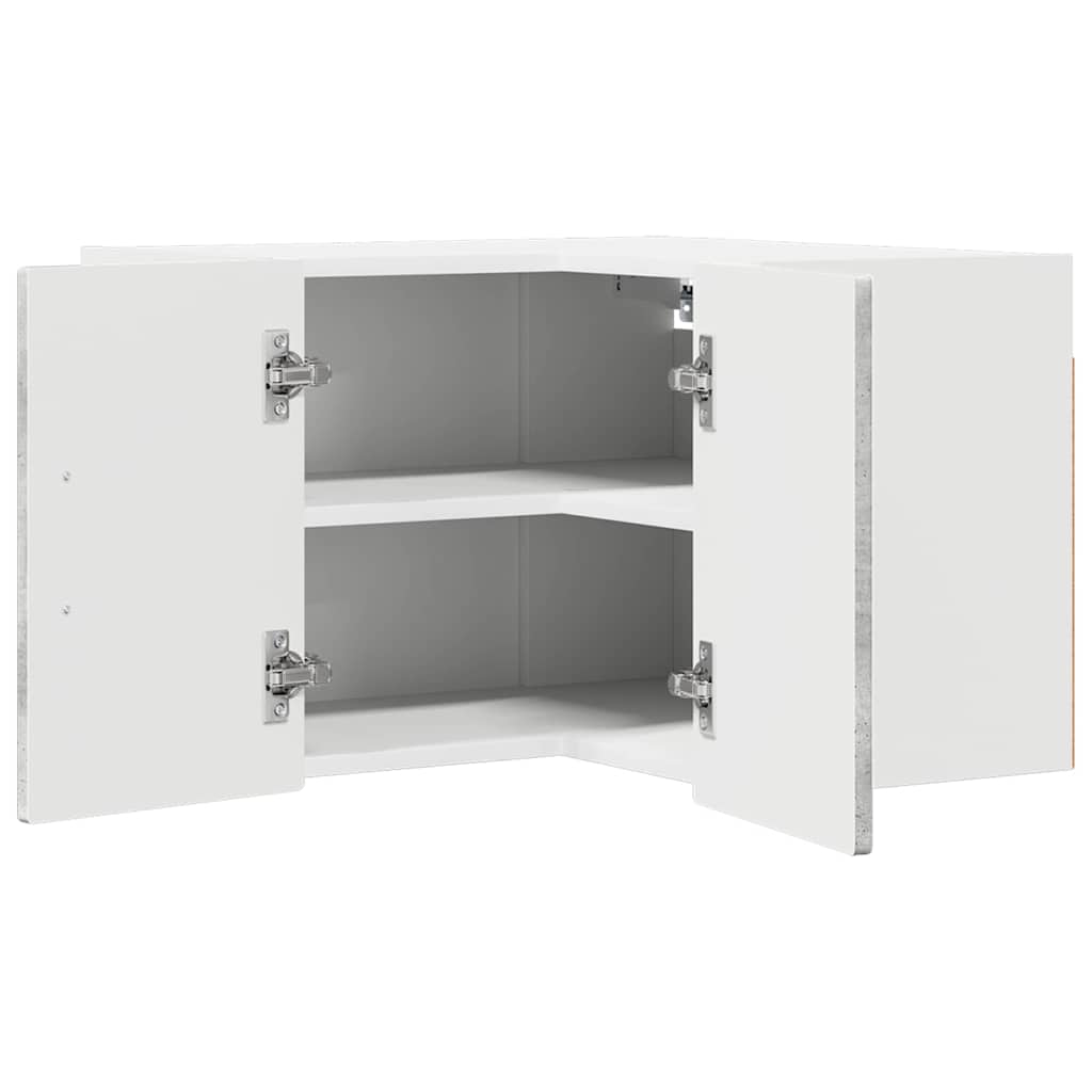 Wand-Eckschrank PORTO Beton Grau 57 x 57 x 40 cm Holzwerkstoff