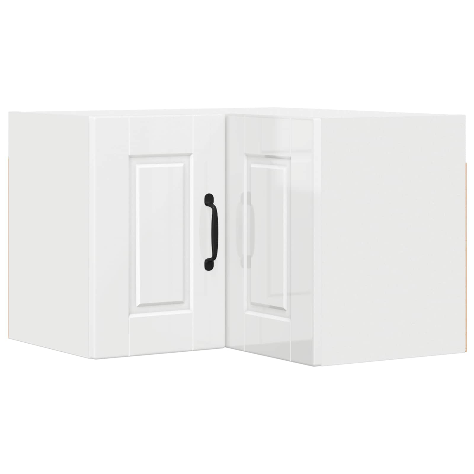 Wand-Eckschrank PORTO Hochglanz Weiß 57 x 57 x 40 cm