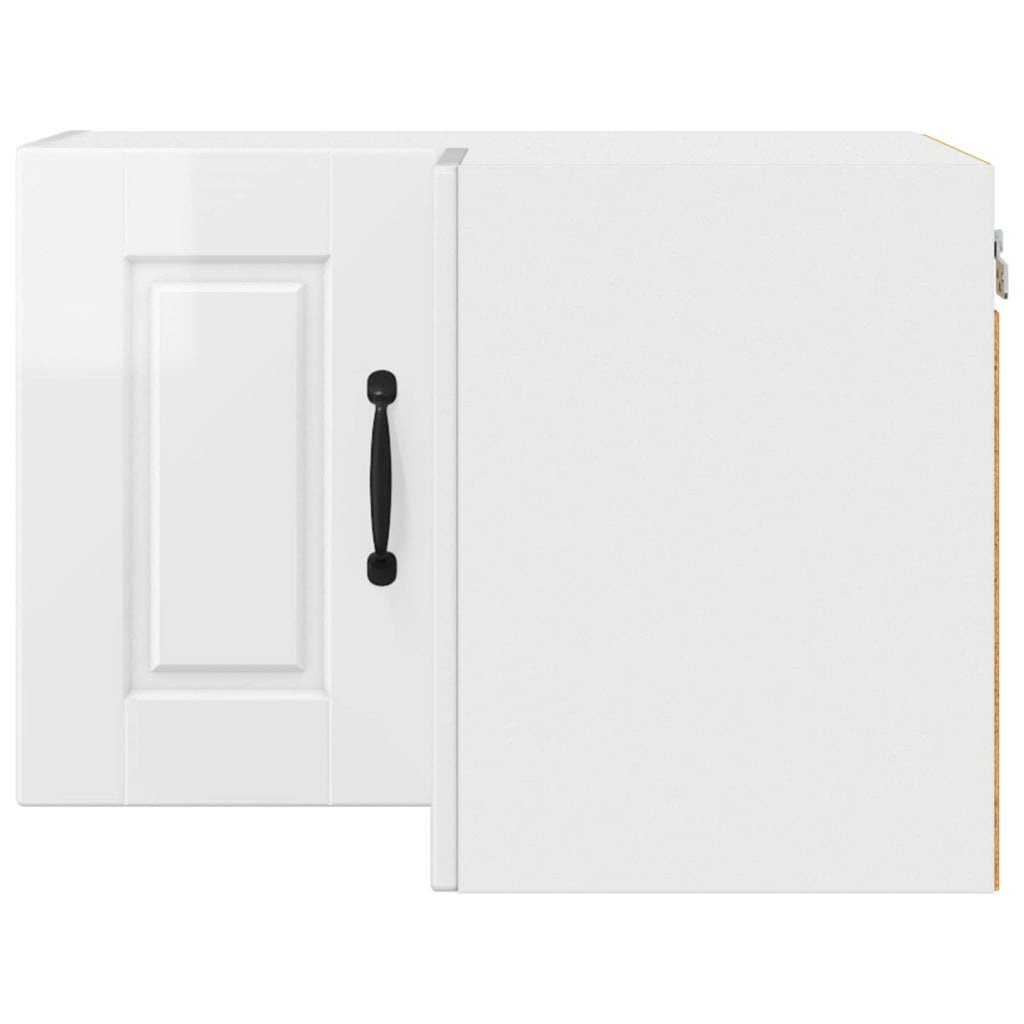 Wand-Eckschrank PORTO Hochglanz Weiß 57 x 57 x 40 cm