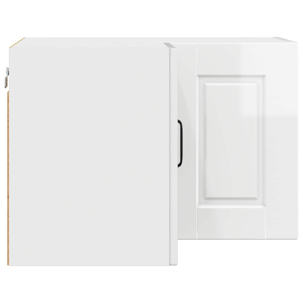 Wand-Eckschrank PORTO Hochglanz Weiß 57 x 57 x 40 cm
