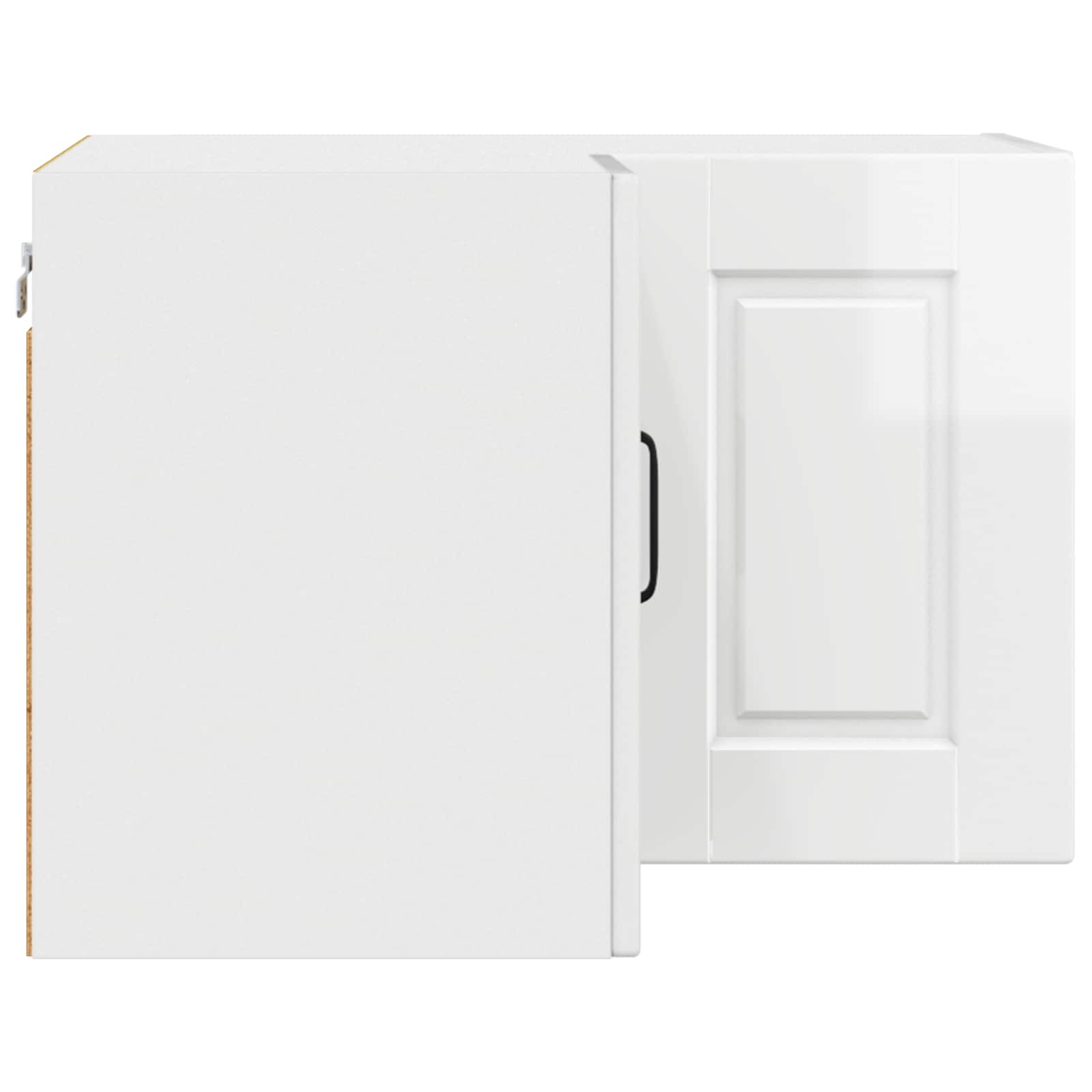 Wand-Eckschrank PORTO Hochglanz Weiß 57 x 57 x 40 cm