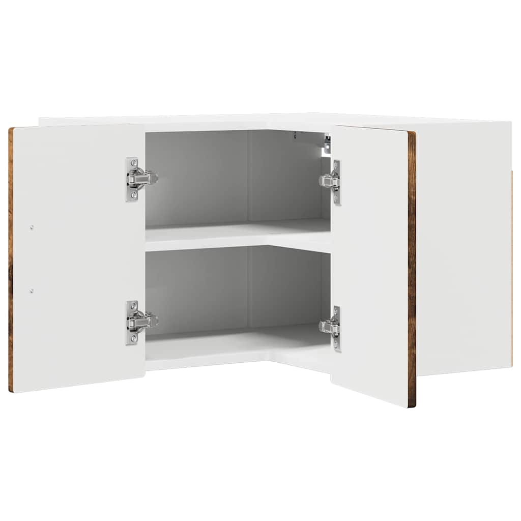 Wand-Eckschrank PORTO Geräucherte Eiche 57 x 57 x 40 cm