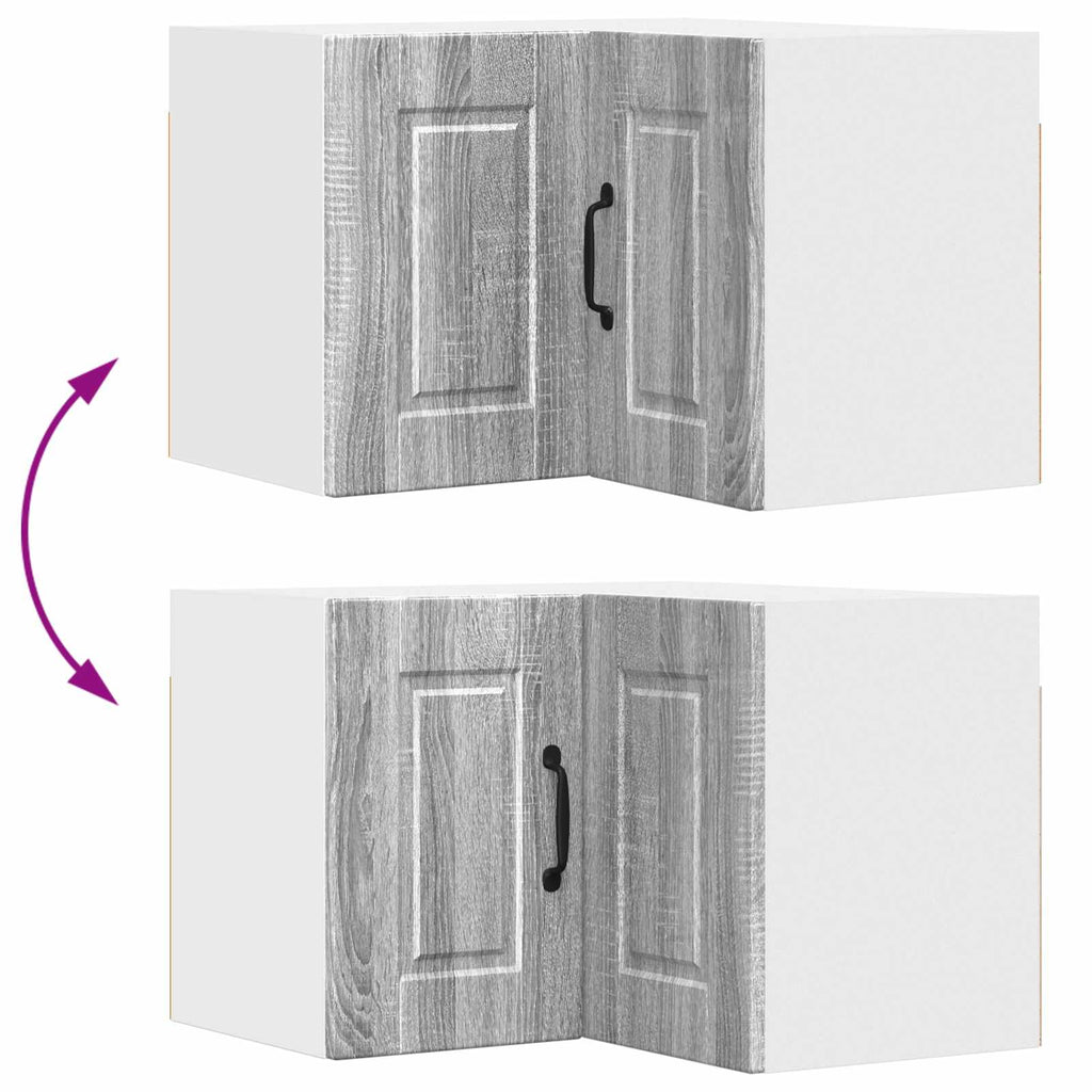Wand-Eckschrank PORTO Graues Sonoma 57 x 57 x 40 cm