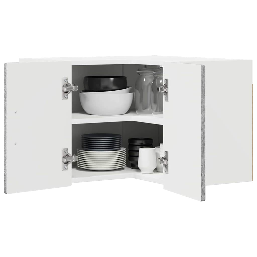 Wand-Eckschrank PORTO Graues Sonoma 57 x 57 x 40 cm
