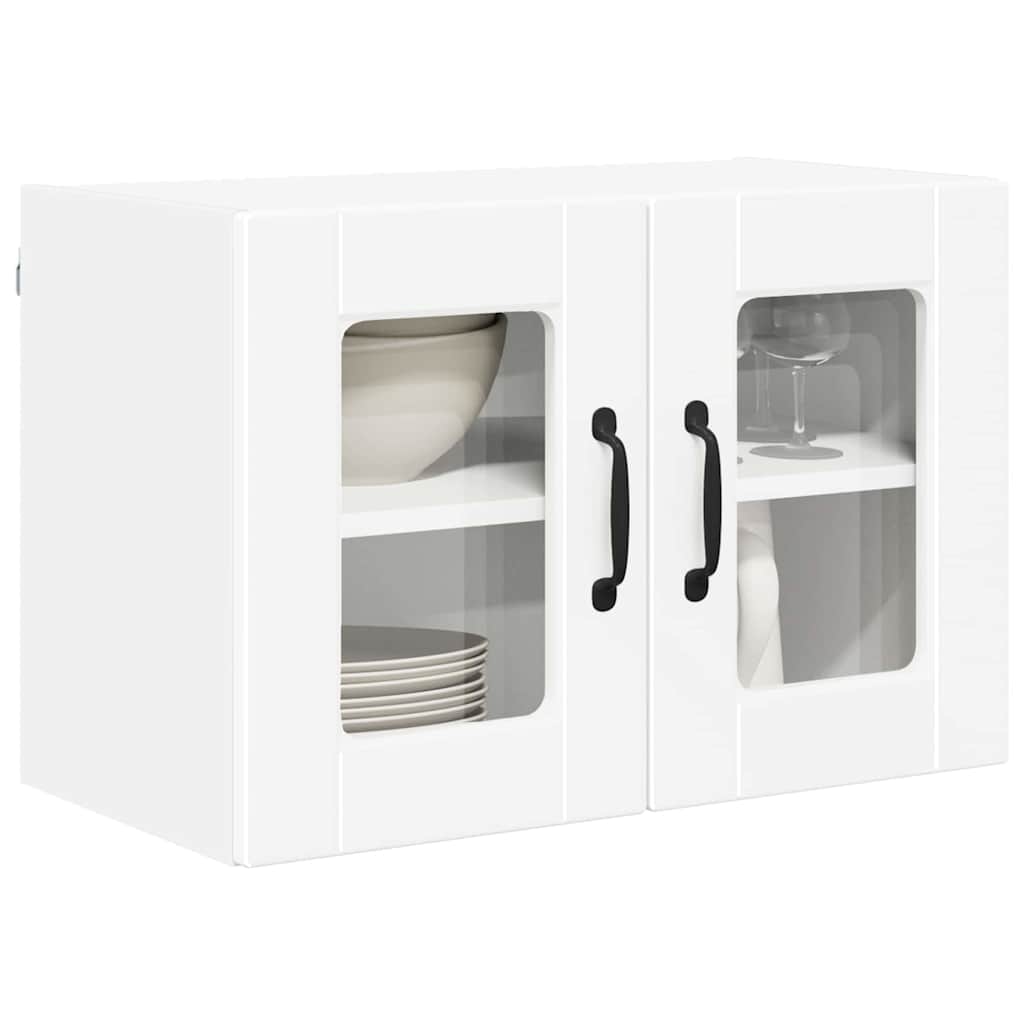 Wandglas-Schrank PORTO Weiß 60 x 31 x 40 cm Holzwerkstoff